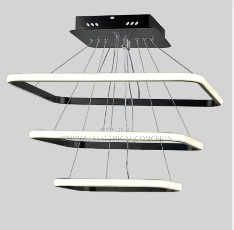 Modern Simple Square Led Pendant Lights Lighting Living Dining