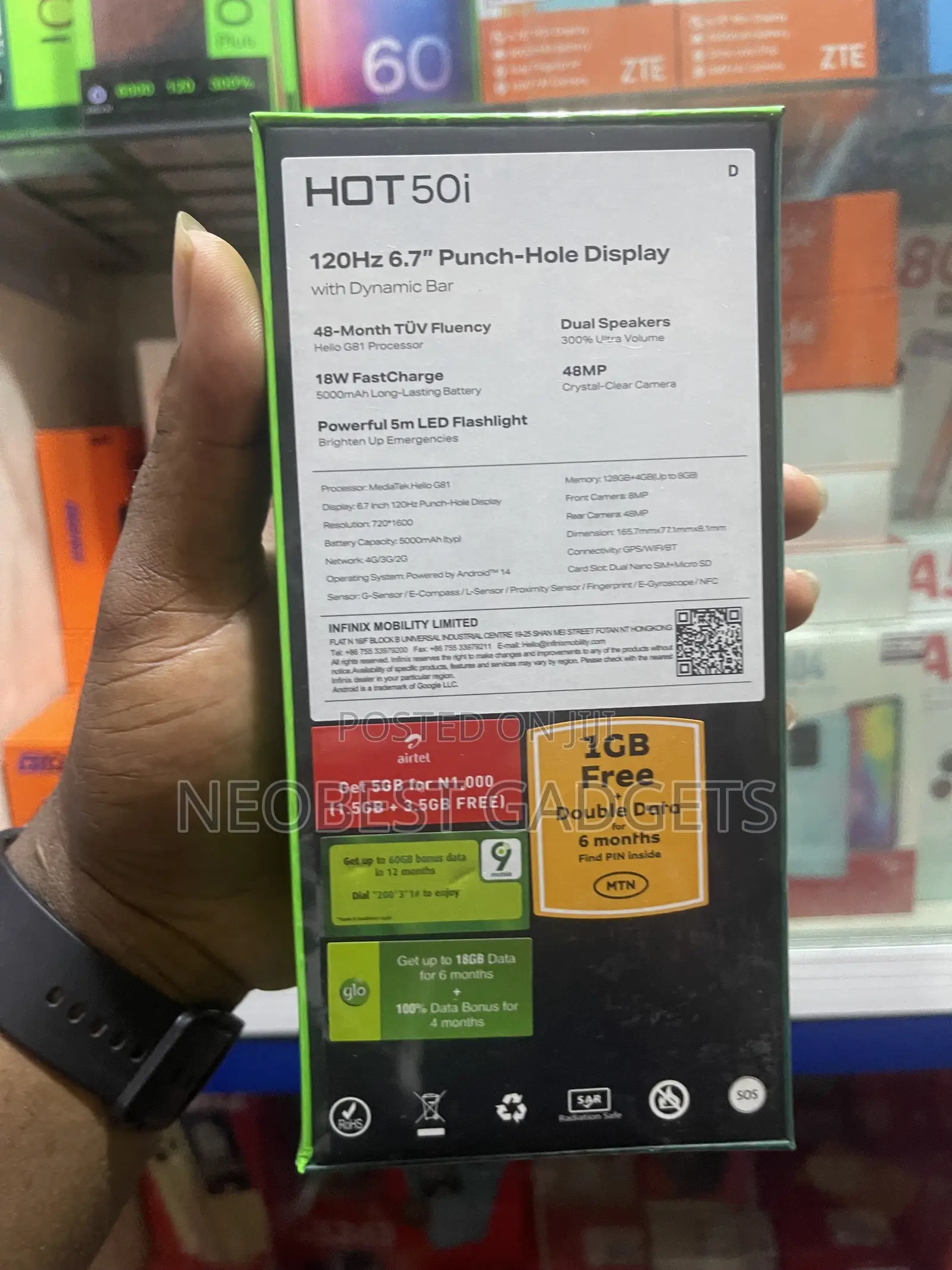 New Infinix Hot 50i 128 GB