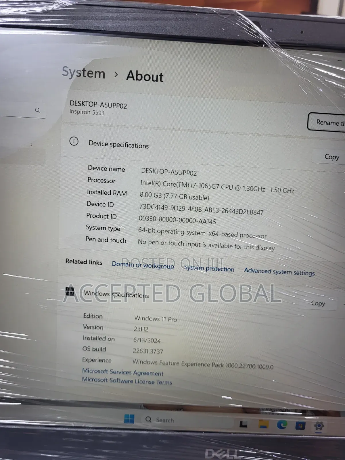 Laptop Dell Inspiron 5565 8GB Intel Core i7 SSD 256GB