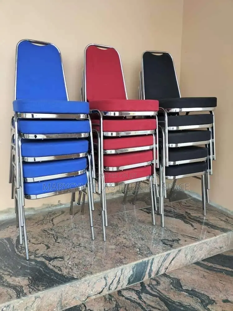 Stainless Steel Banquet Chair – Available in Red, Black Blue