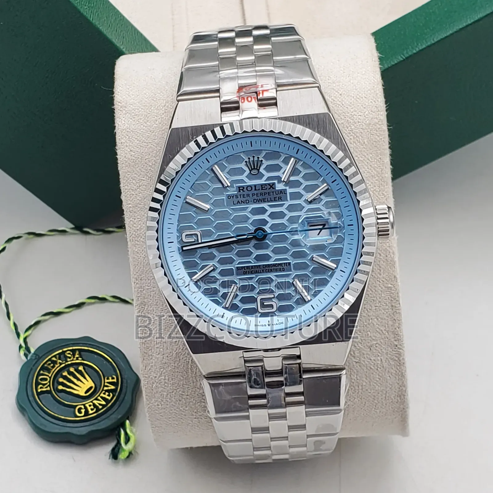 Original Rolex Ice Blue Honeycomb-Patterned Dial Available in Store