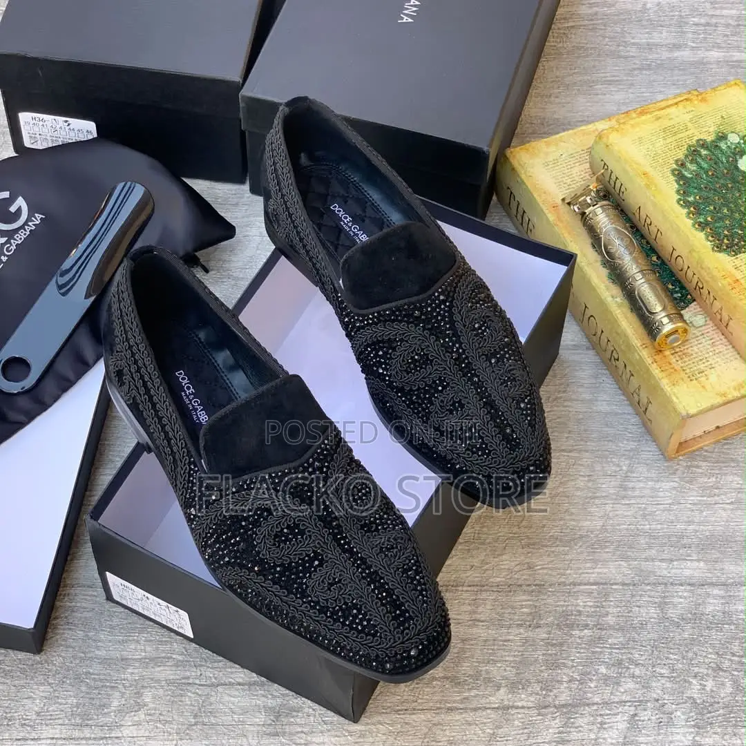 Original Dolce Gabbana Rhinestone Loafers Shoes