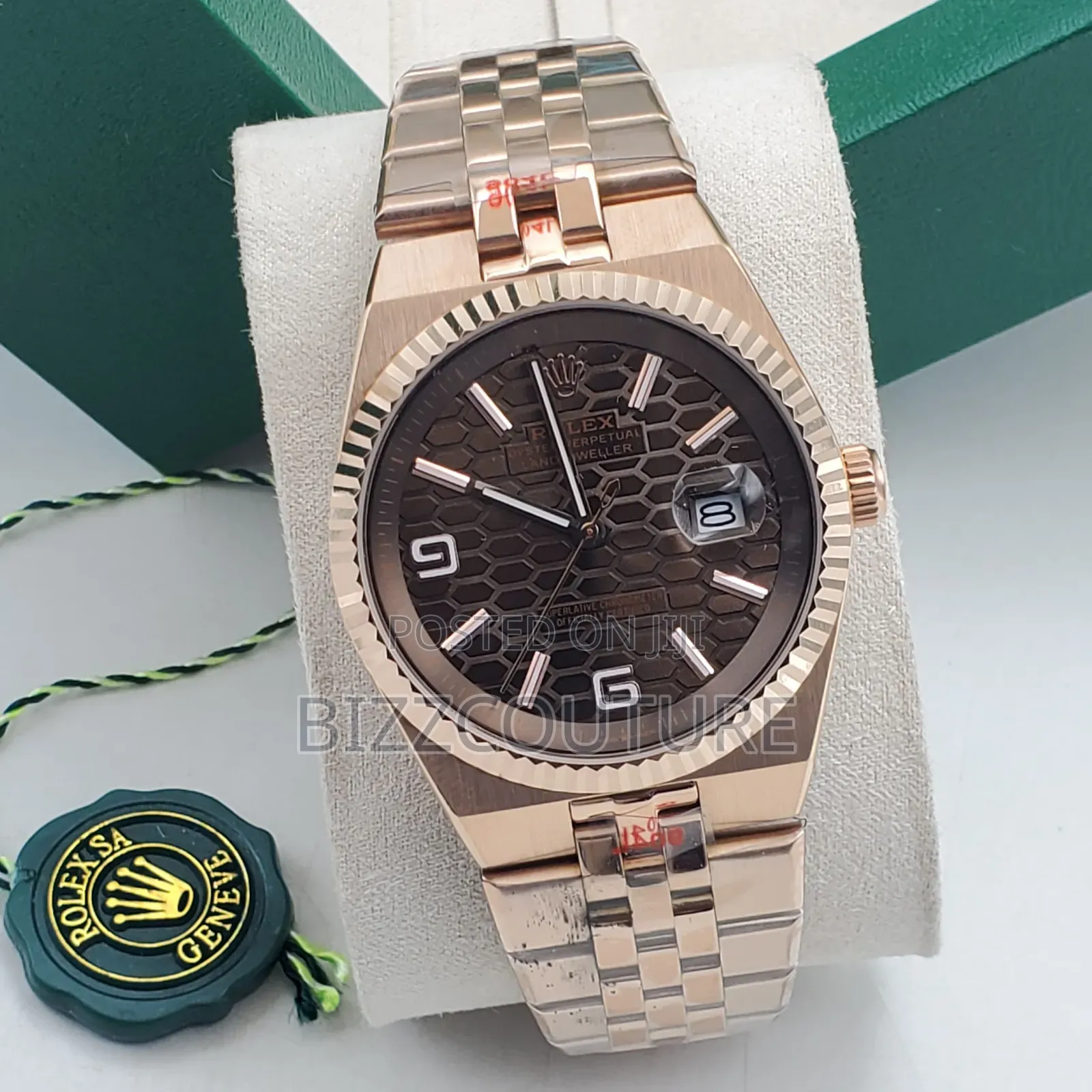 Original Rolex Land Dweller Rose Gold Chain Watch Available in Store