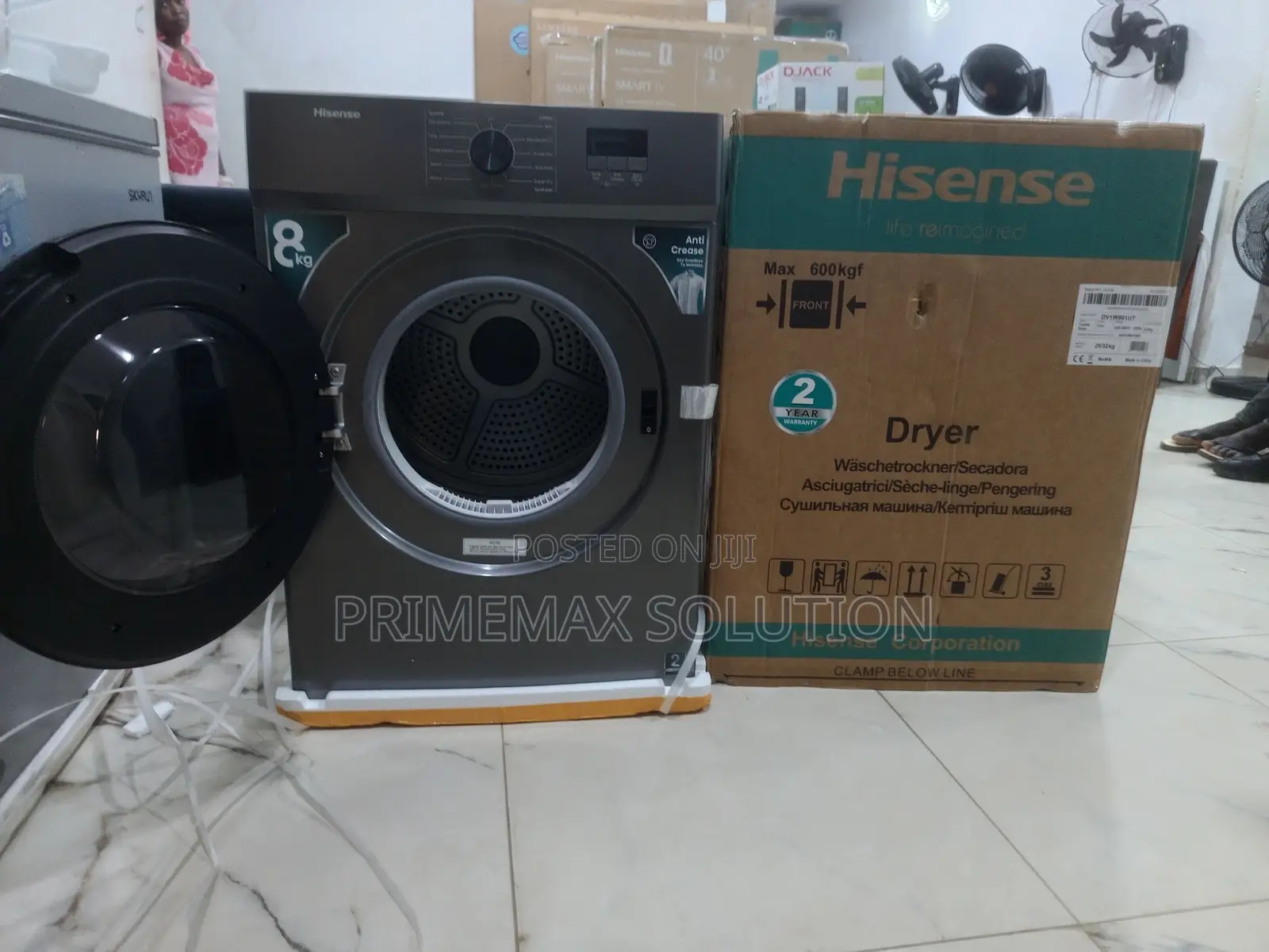 Hisense 8kg Front Load Dryer Machine for Fast Gentle Drying