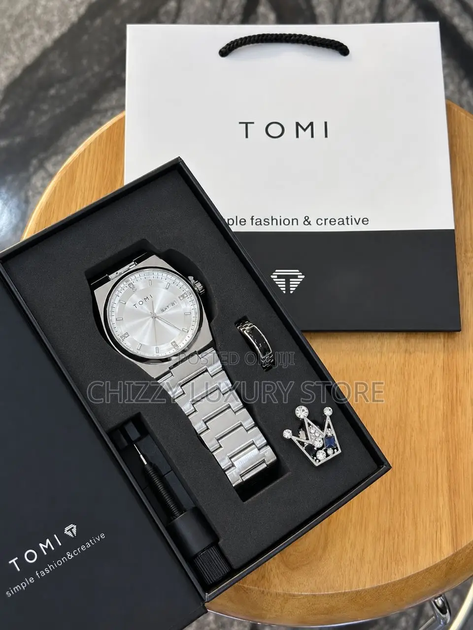 Tomi Quality Men Chain Strap Wristwatch
