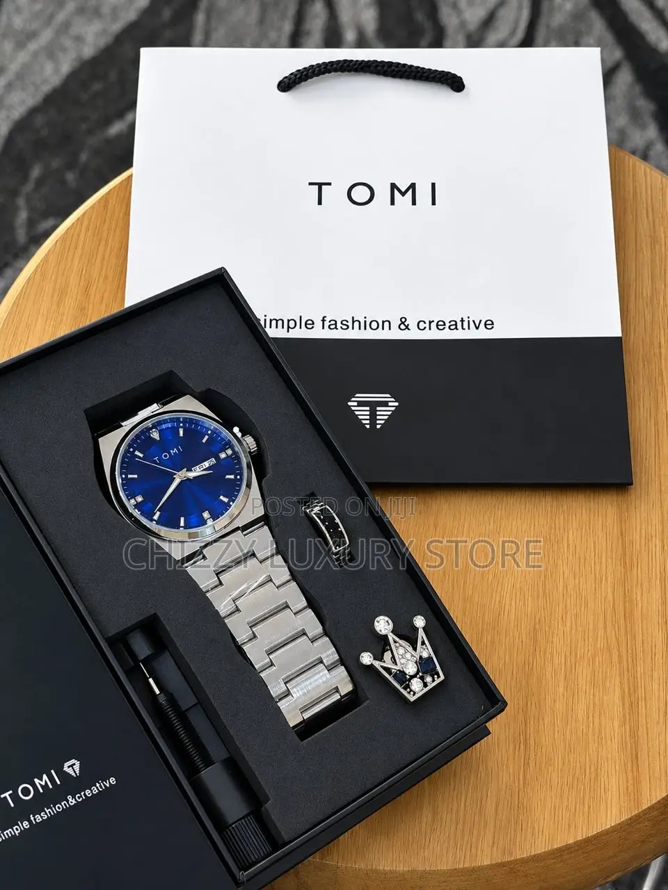 Tomi Quality Men Chain Strap Wristwatch