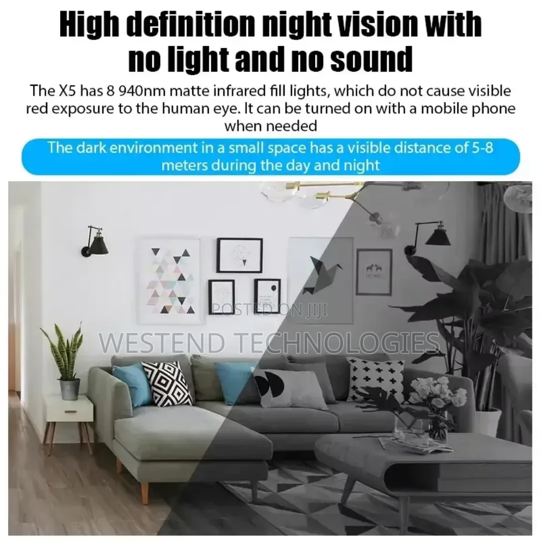X5 Mini Wifi Spy Camera With Night Vision Motion Detection