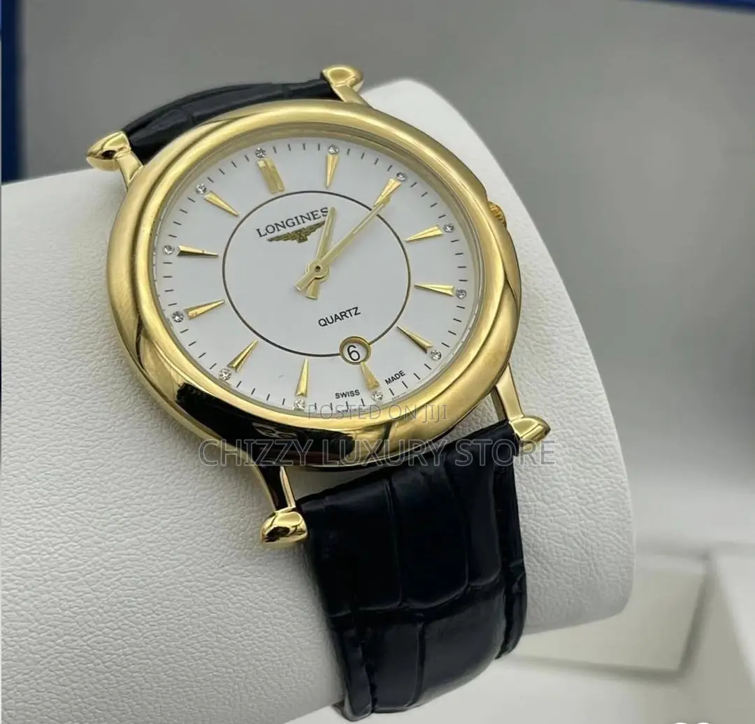 Longines Quality Luxury Men Genuine Leather Wristwatch