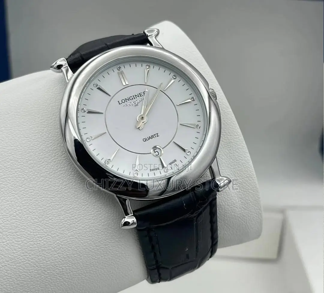 Longines Quality Luxury Men Genuine Leather Wristwatch