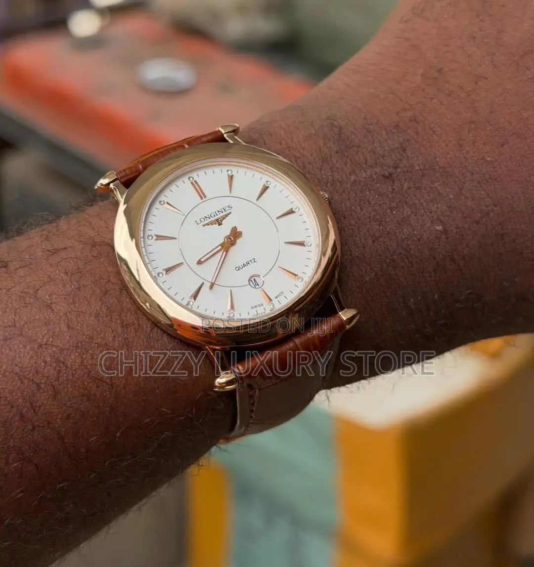 Longines Quality Luxury Men Genuine Leather Wristwatch
