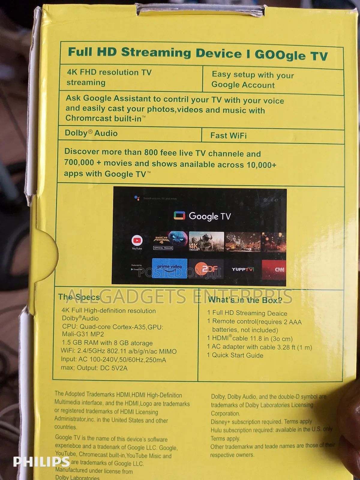 Android TV Box.128gb/8gb Ram With NETFLIX