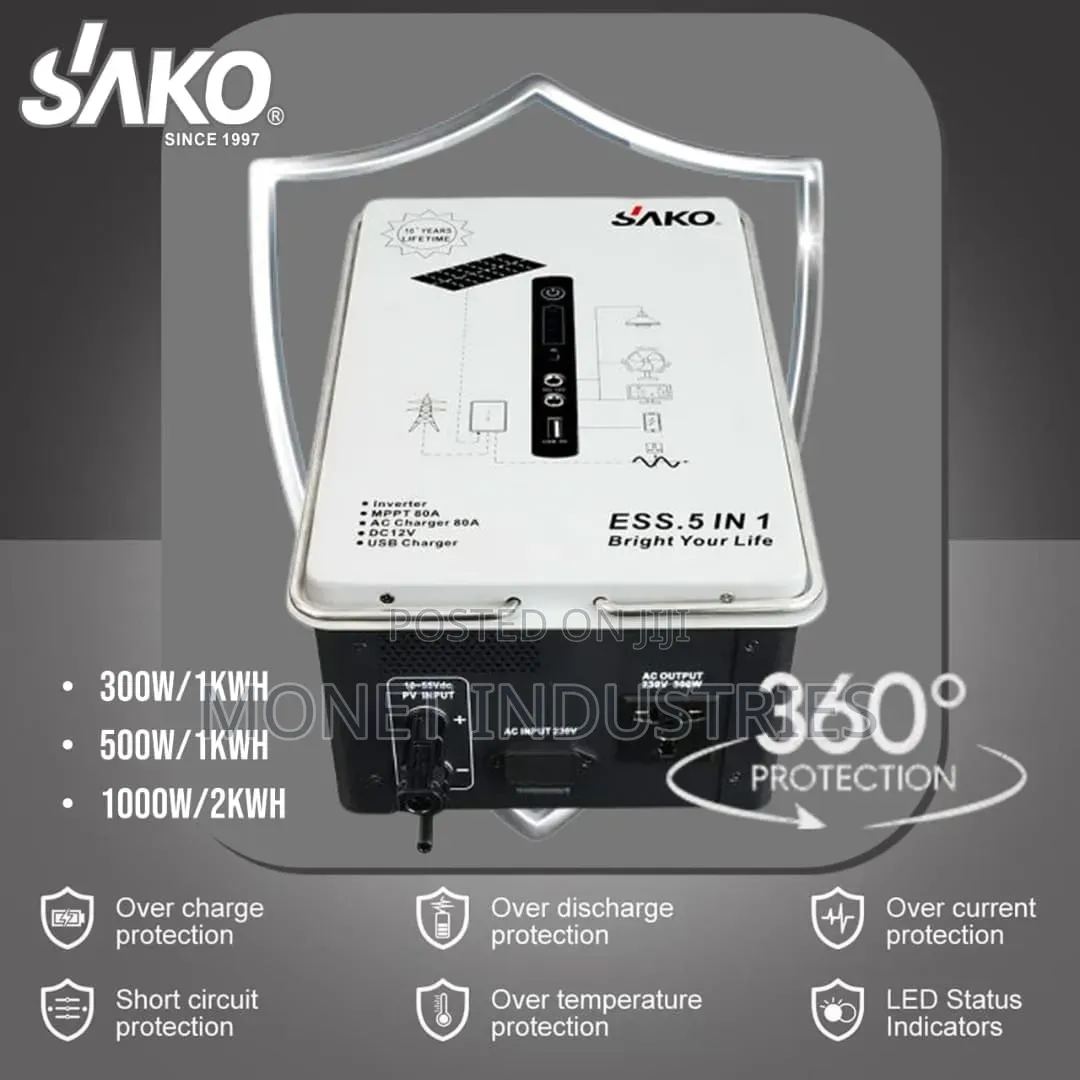 Sako 1kwh 300w 5 1n 1 Portable Energy Storage System
