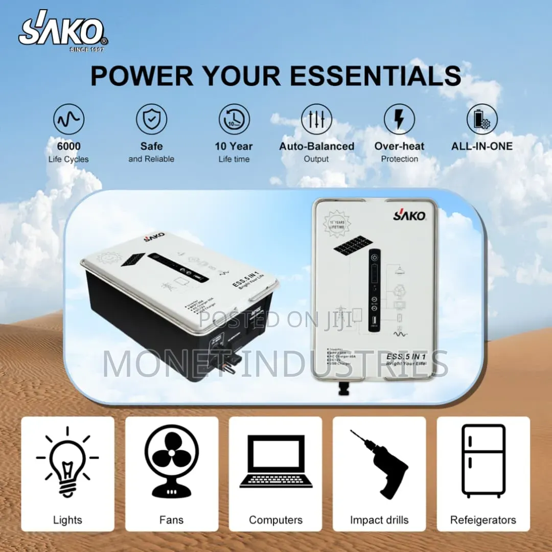 Sako 1kwh 300w 5 1n 1 Portable Energy Storage System