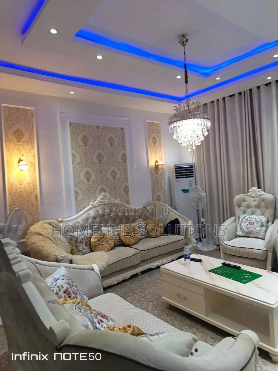 7 Seaters Royal Sofa With Marble Top Center Table