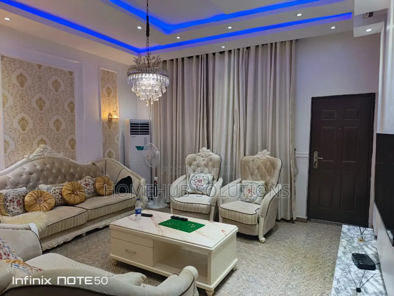 7 Seaters Royal Sofa With Marble Top Center Table