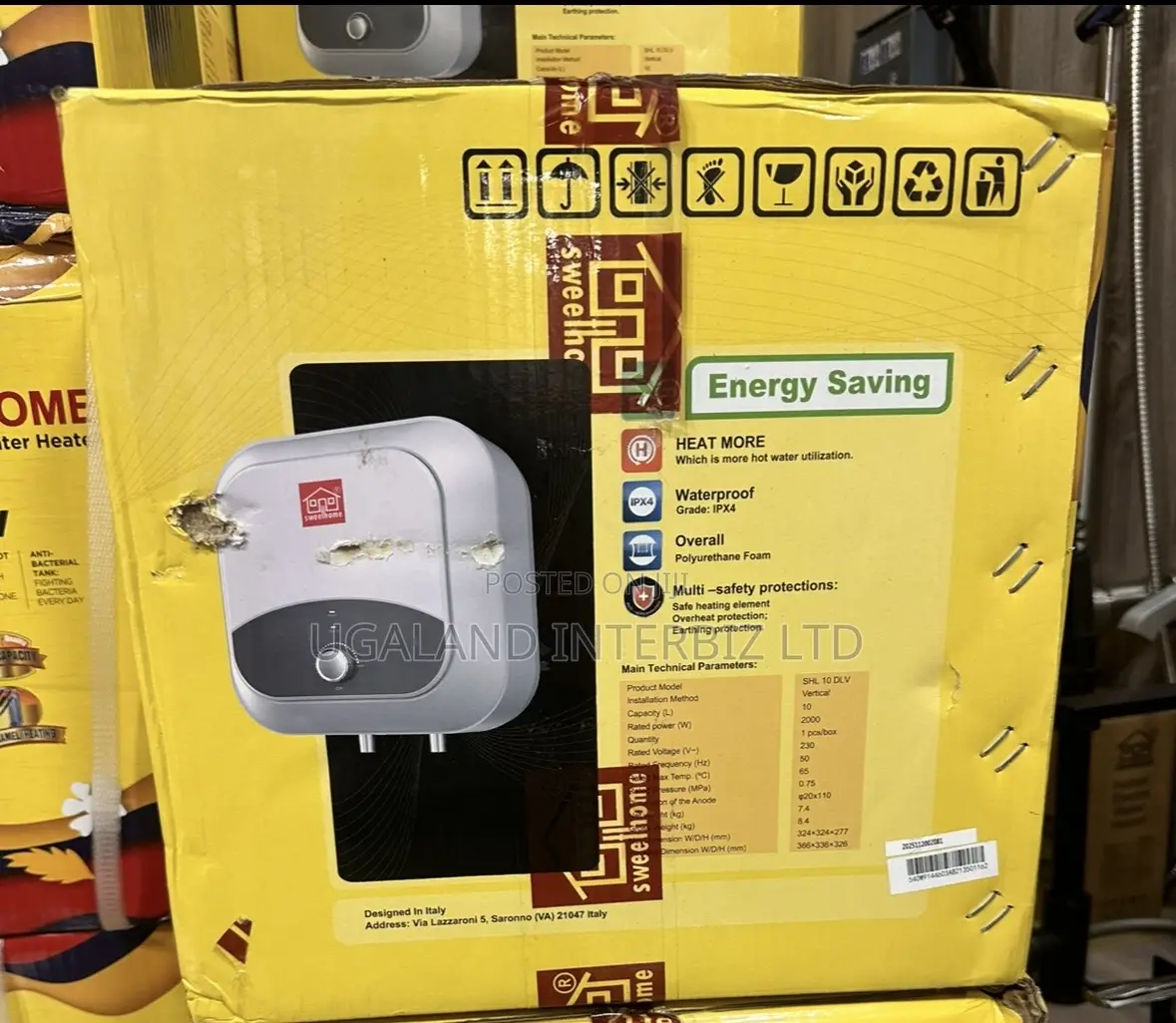 Sweethome 10l Storage Electric Water Heater