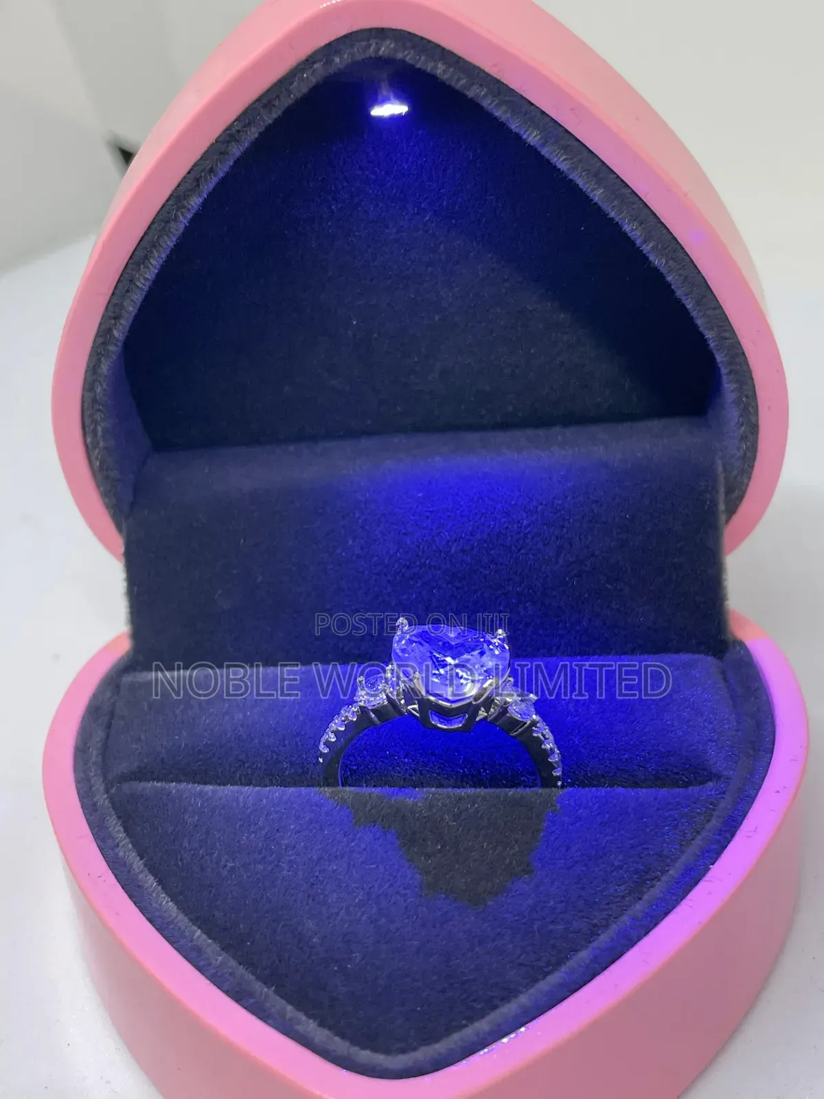 Adjustable Proposal Ring With Led Ring Box