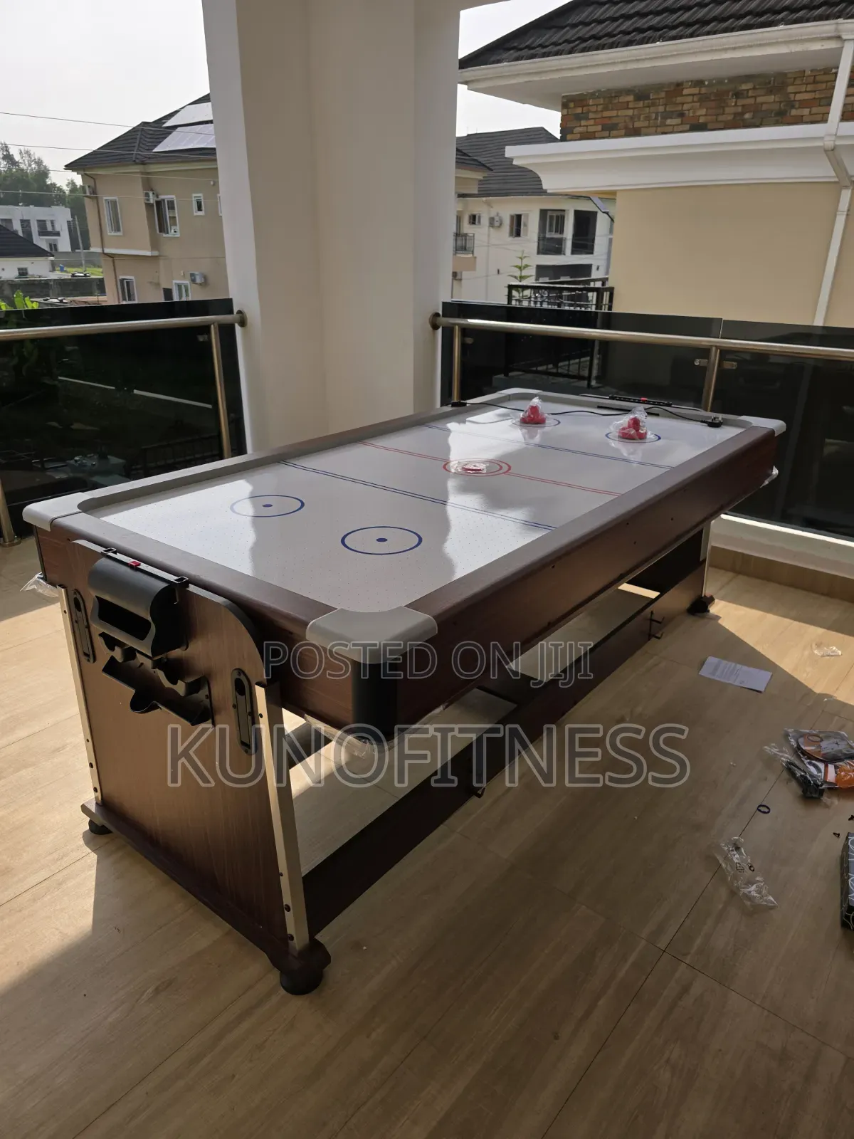 7-Foot Rotating Multi-Game Table | Pool + Air Hockey + Dining + Tennis