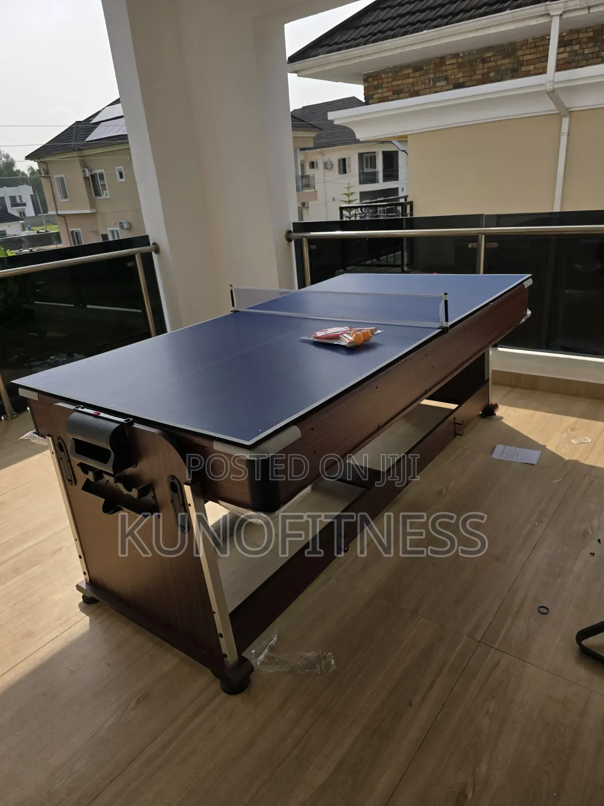 7-Foot Rotating Multi-Game Table | Pool + Air Hockey + Dining + Tennis