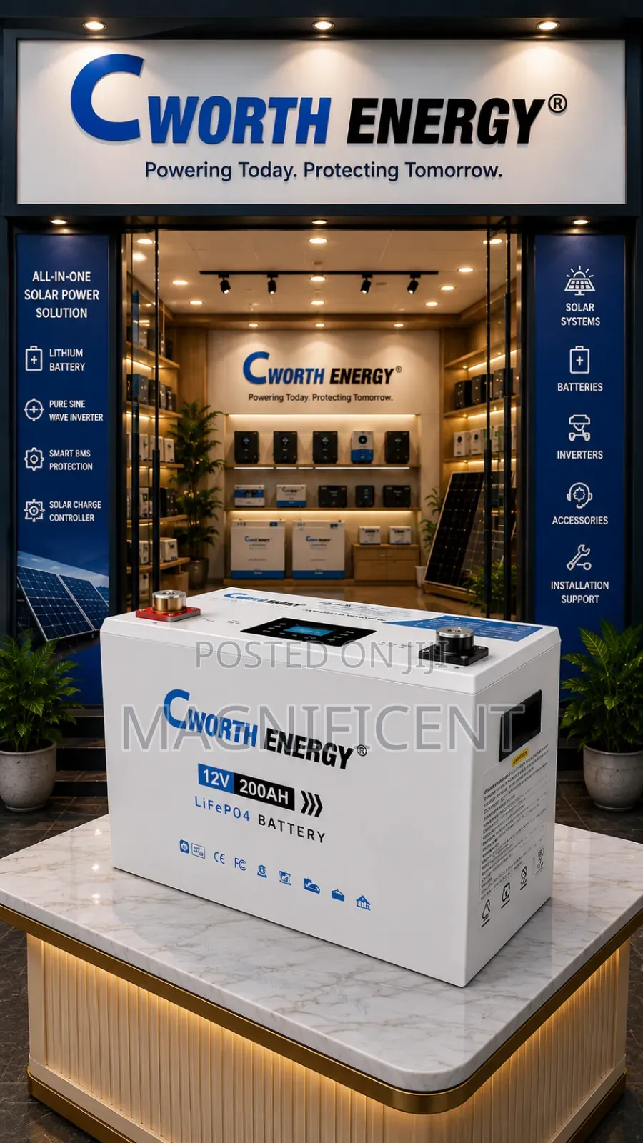Cworth Energy 12v 200ah Lifepo4 Lithium Battery