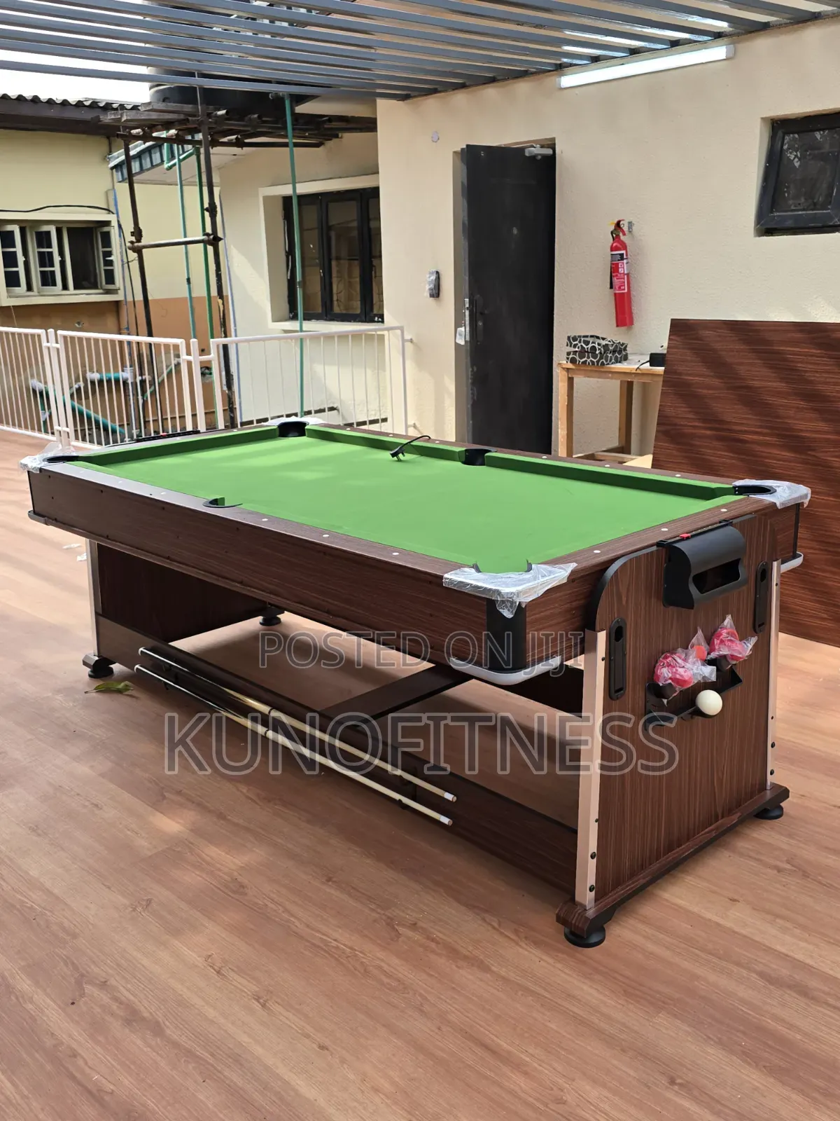 7-Foot 4-in-1 Rotating Game Table | Pool Billiards Air Hockey Tennis
