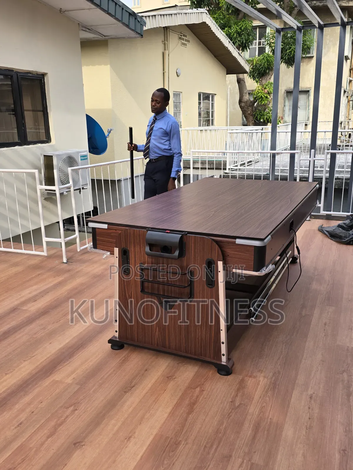 7-Foot 4-in-1 Rotating Game Table | Pool Billiards Air Hockey Tennis