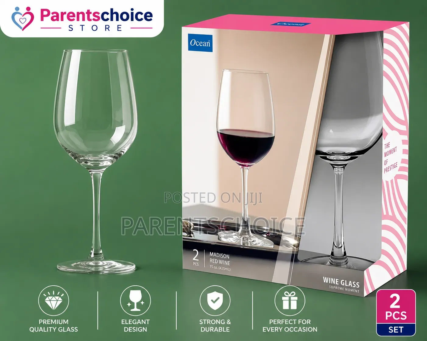 Ocean Madison Red Wine Glass Set (2 Pieces)