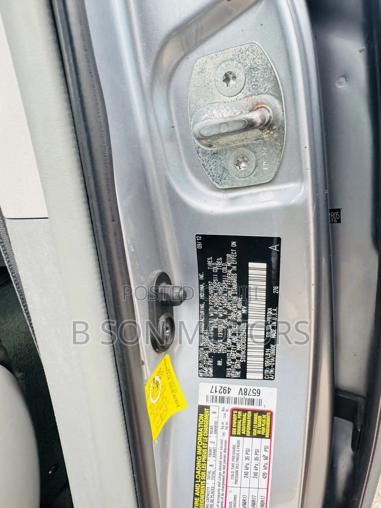 Toyota Sienna Limited FWD 7-Passenger 2013 Silver