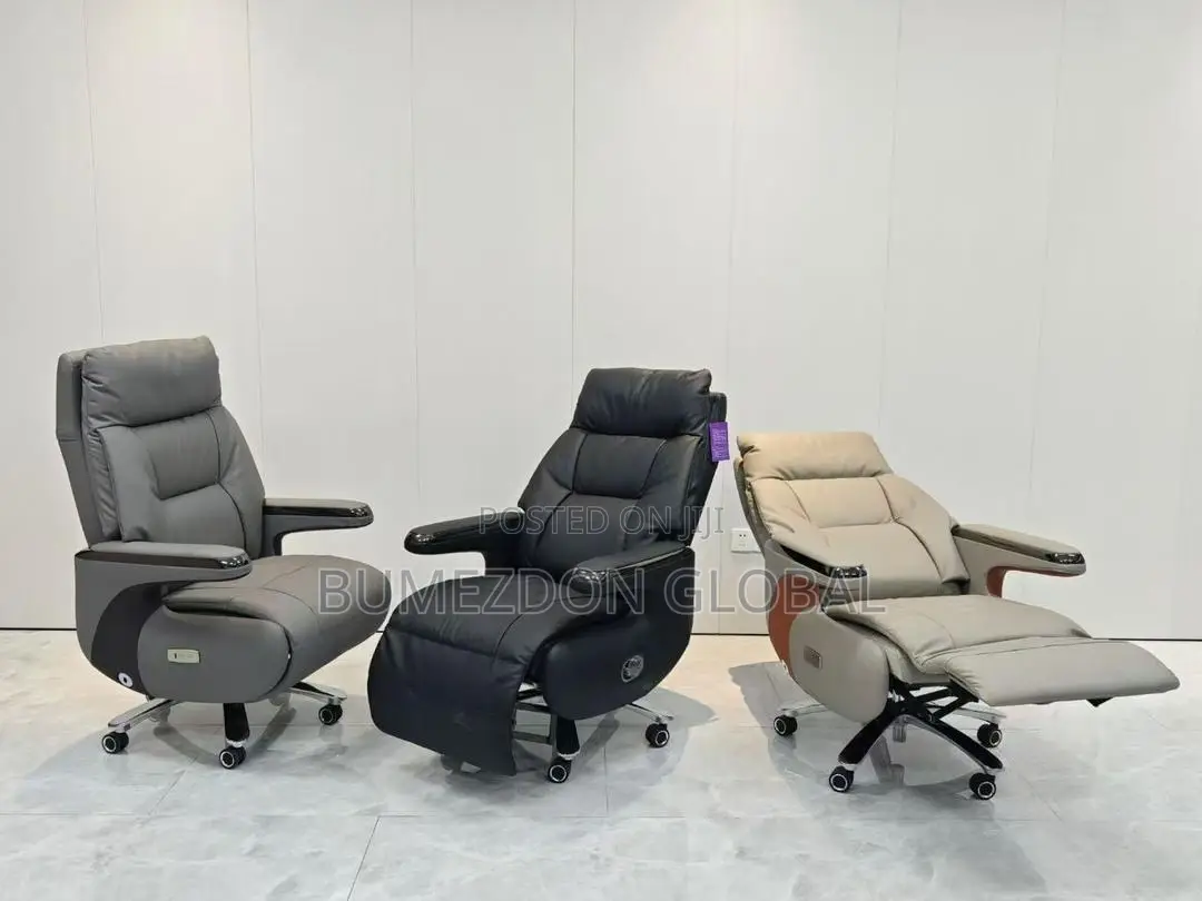 Executive Recliner Office Chair With Footrest Massage Function