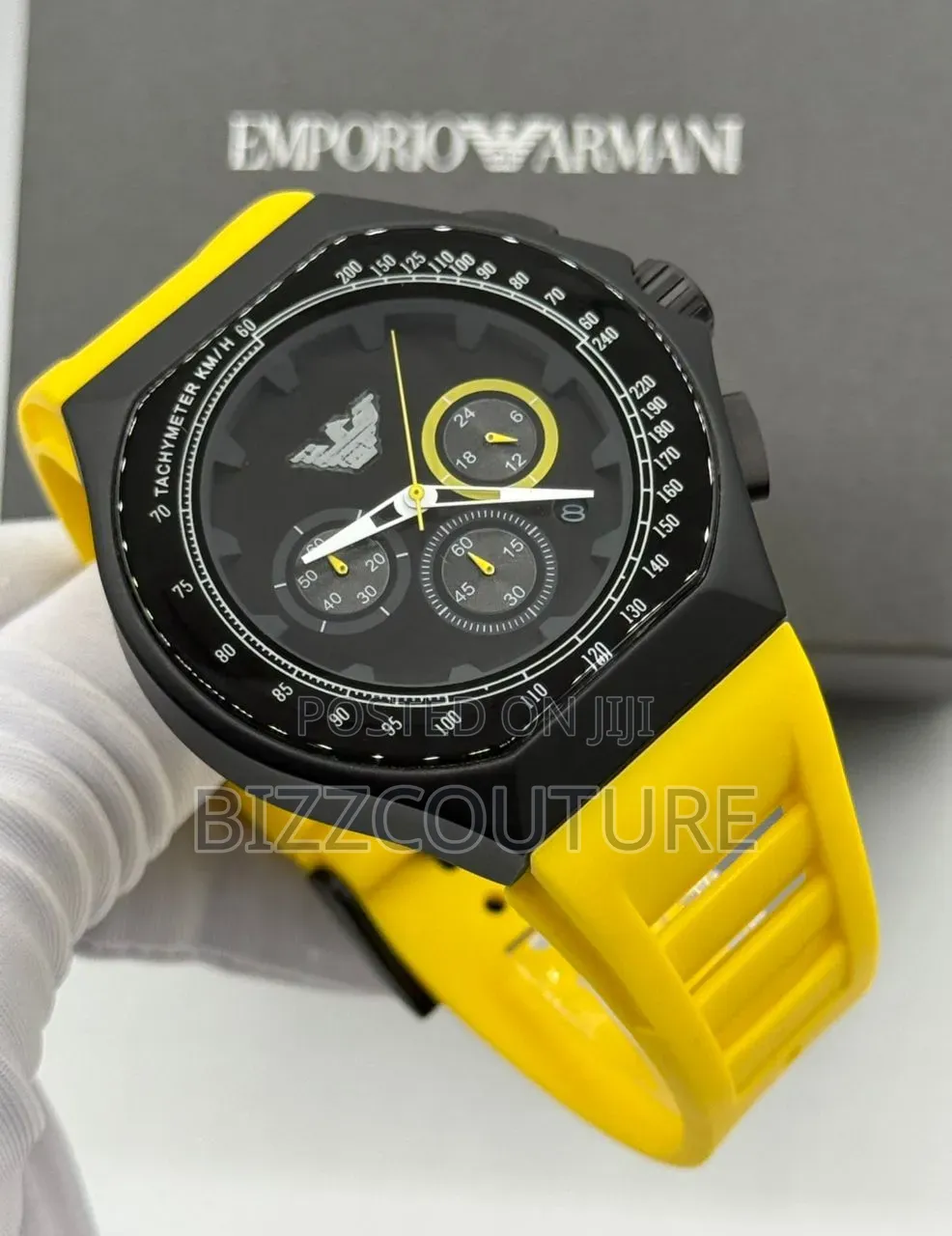 Original Emporio Armani Rubber Strap Watch Available in Store