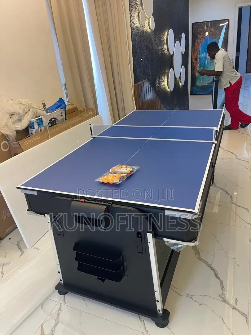 7-Foot Multi-Game Table 4-in-1 | Billiards Air Hockey Tennis Dining