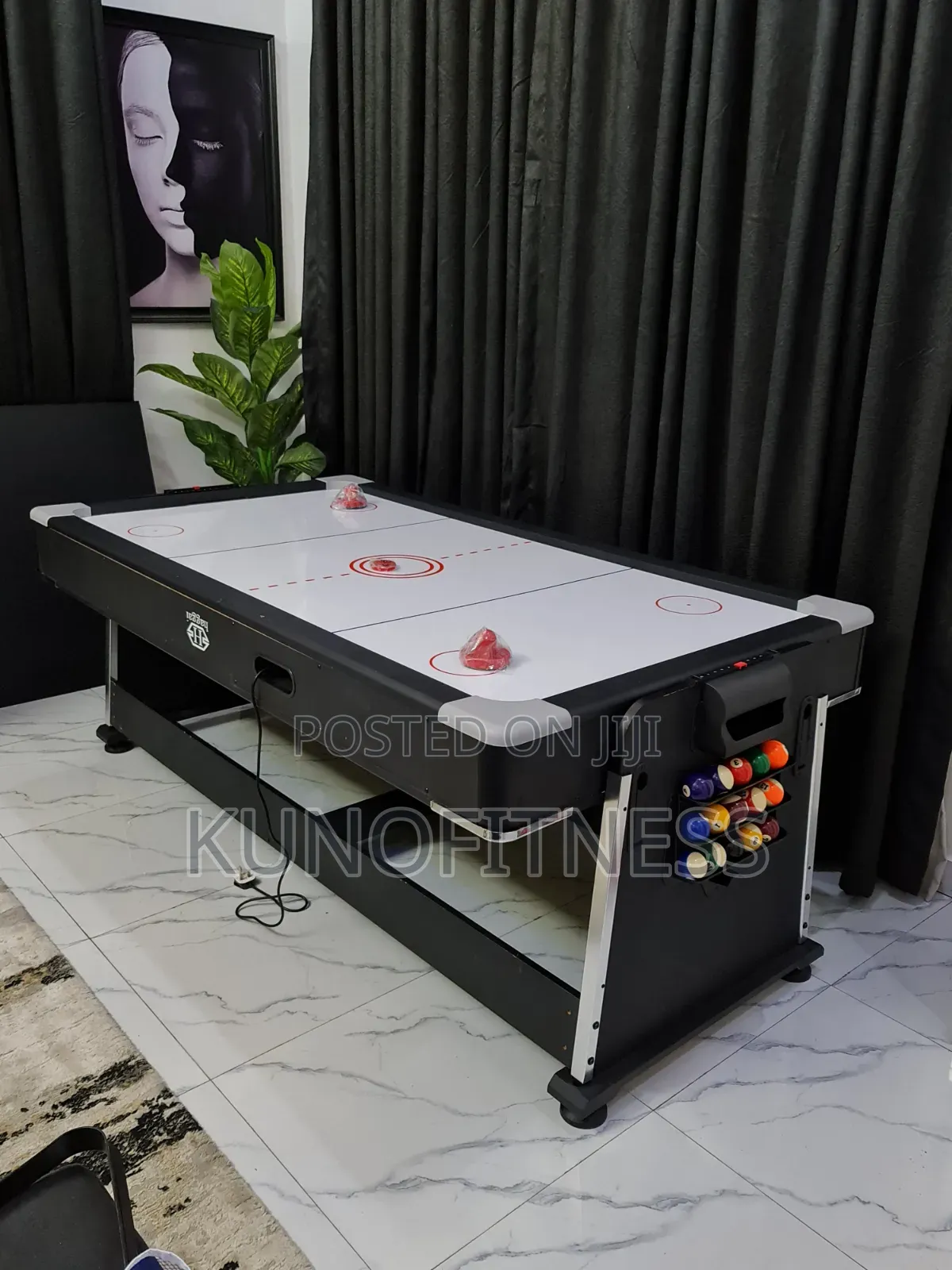 7ft 4-in-1 Multi-Purpose Game Table | Pool Billiards Air Hockey Dining