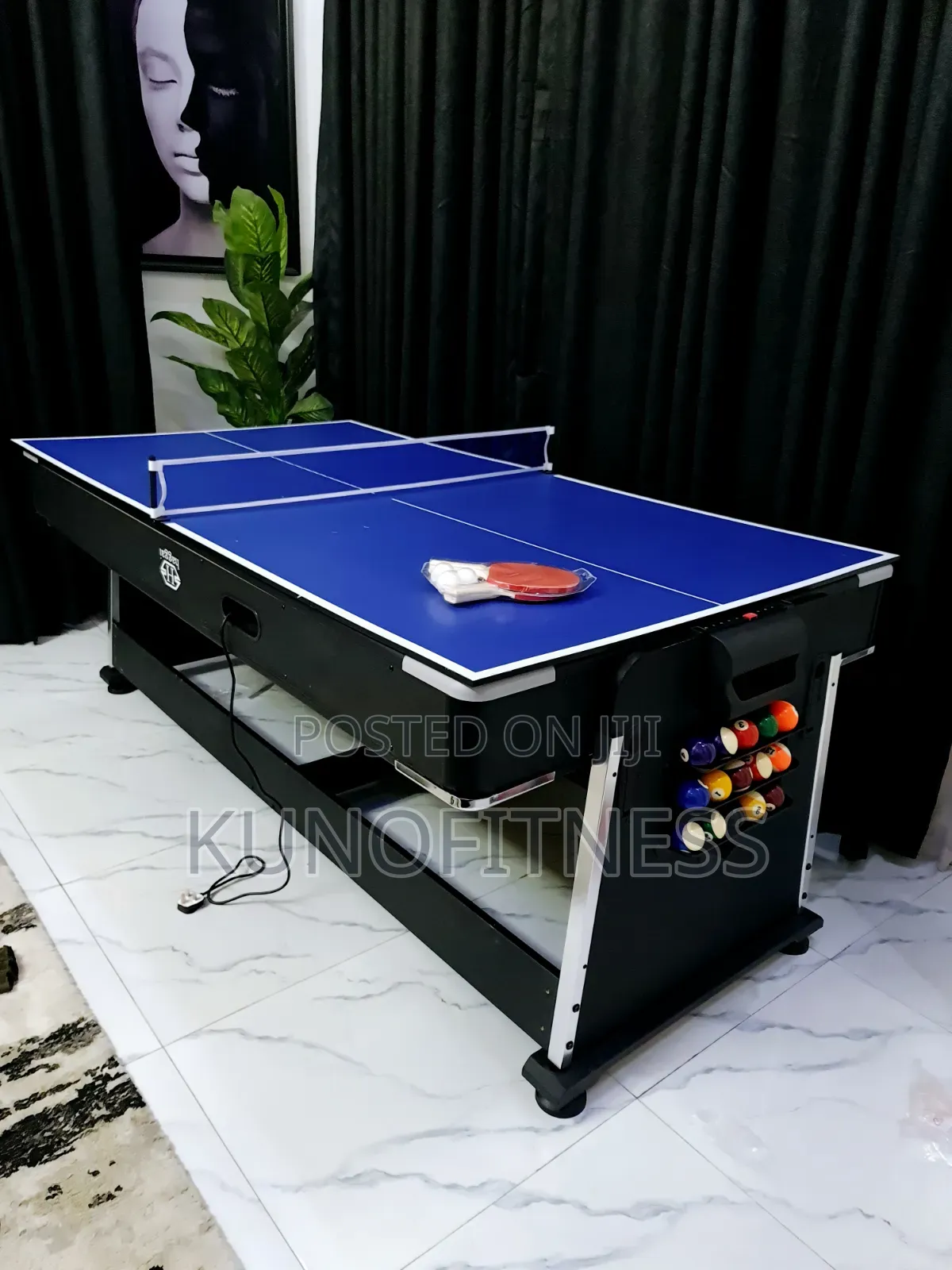 7ft 4-in-1 Multi-Purpose Game Table | Pool Billiards Air Hockey Dining