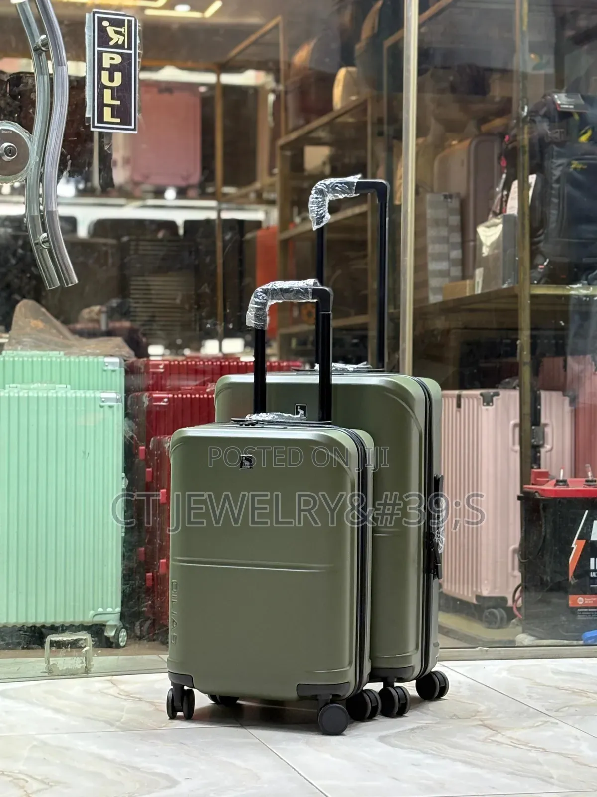 Luxury 2-Piece Hard Shell Luggage Set Wheels + Tsa Lock Black