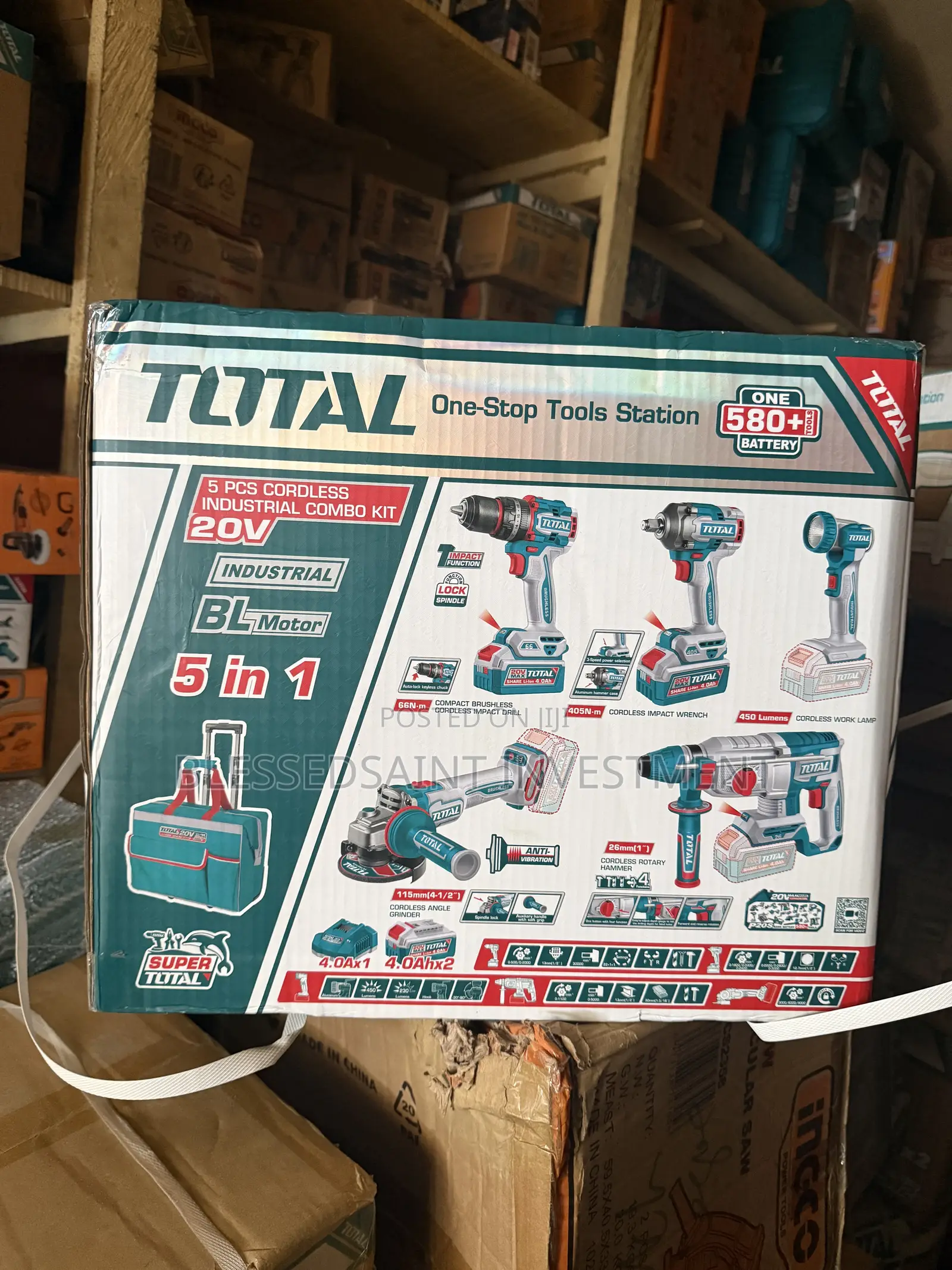 Total Cordless 5in1 Combo Kit Set 20volts