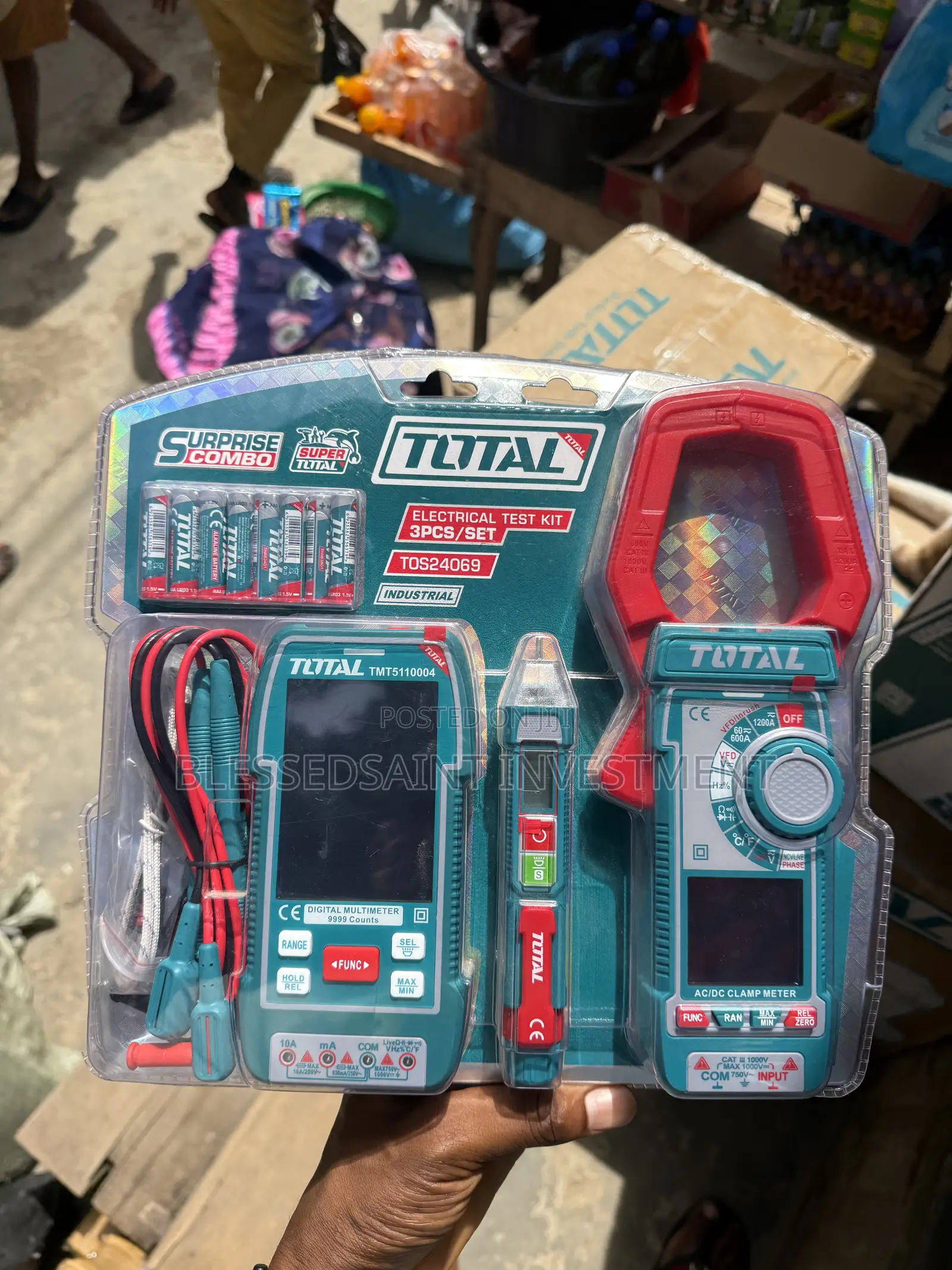 Total Electrical Test Kit 3pcs Digital Multimeter,Ac/Dc Clamp Meter