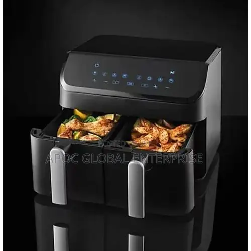 George Home Black Dual Basket 9l Digital Air Fryer