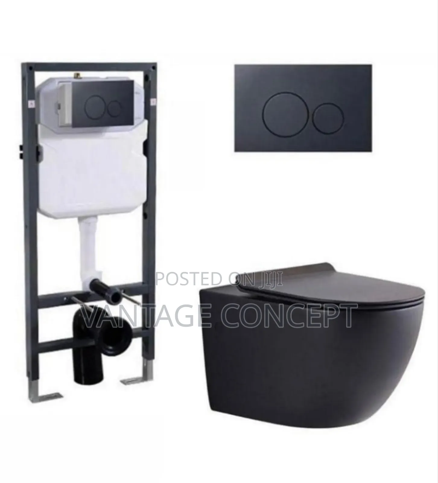 Executive Black Wall Hung Wc