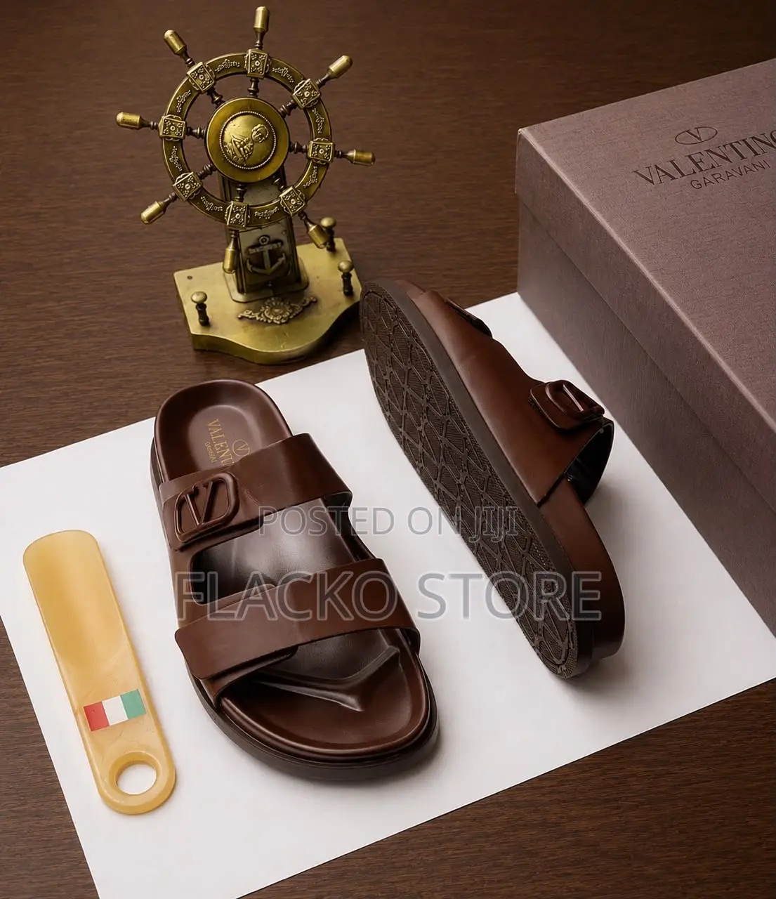 Original Valentino Garavani Leather Slippers