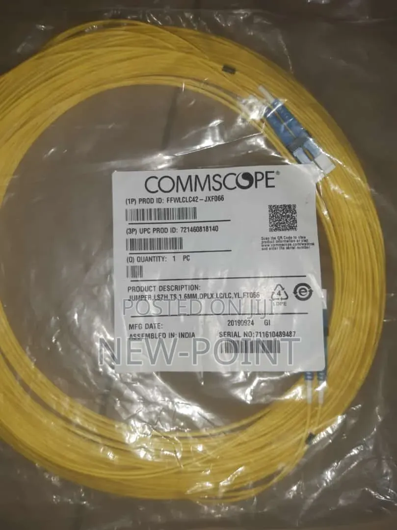40m Lc-lc Single Mode Fiber Optic Patch Cord – Duplex Yellow Cord