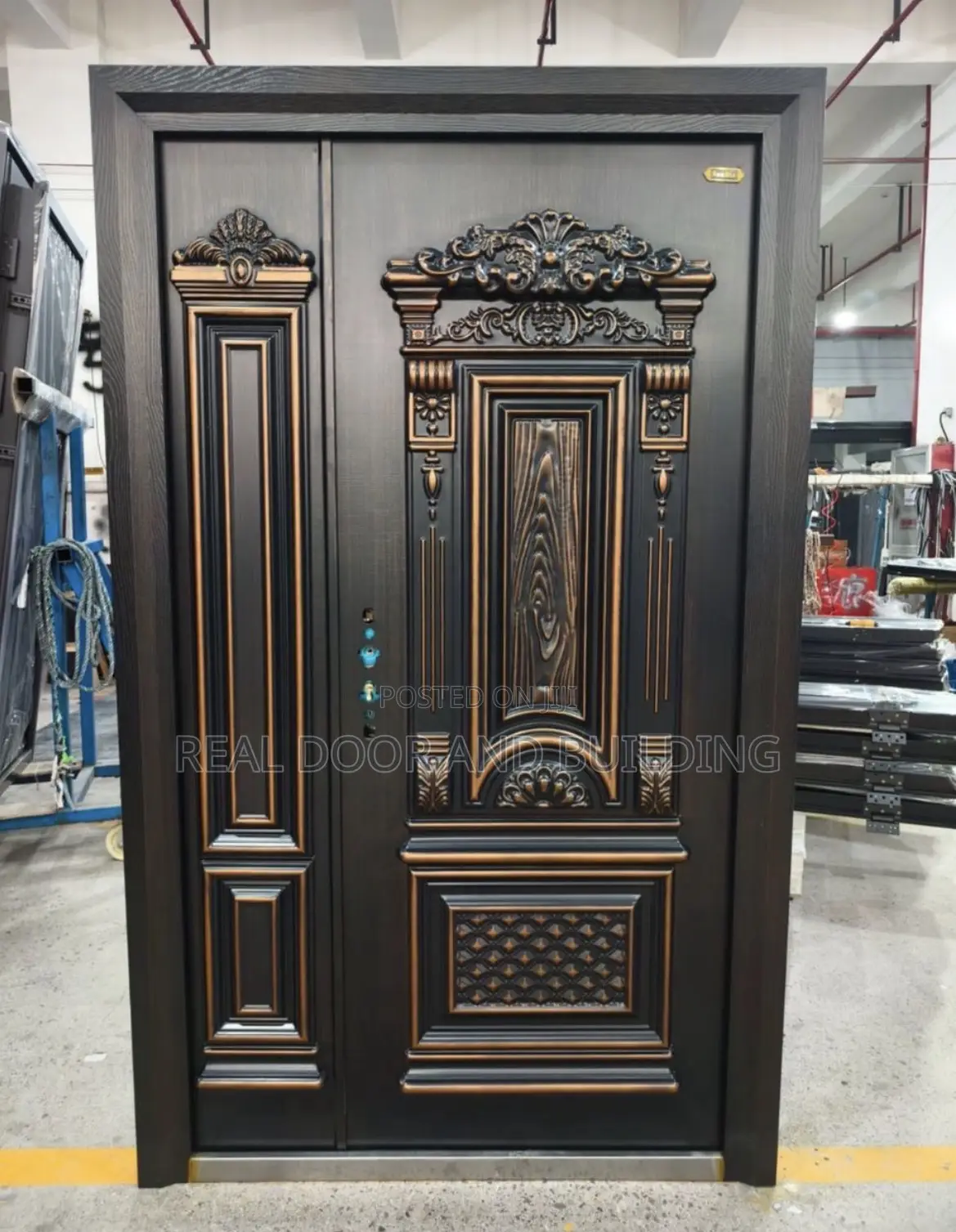 4ft by 7ft Luxury Security Copper Cast Door (618lag)
