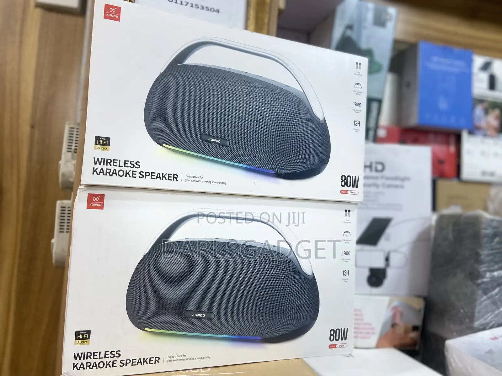 Xundd 80w Wireless Karaoke Bluetooth Speaker With RGB Light Bar