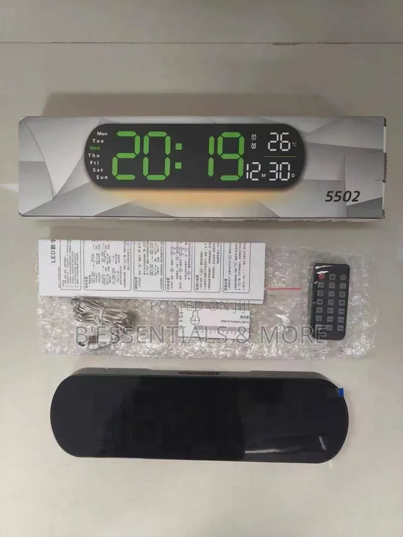 Digital Wall Clock With Remote
