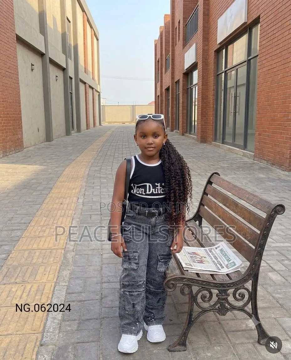 Kids' Luxury Von Dutch Tank Acid-Wash Cargo Pants Set