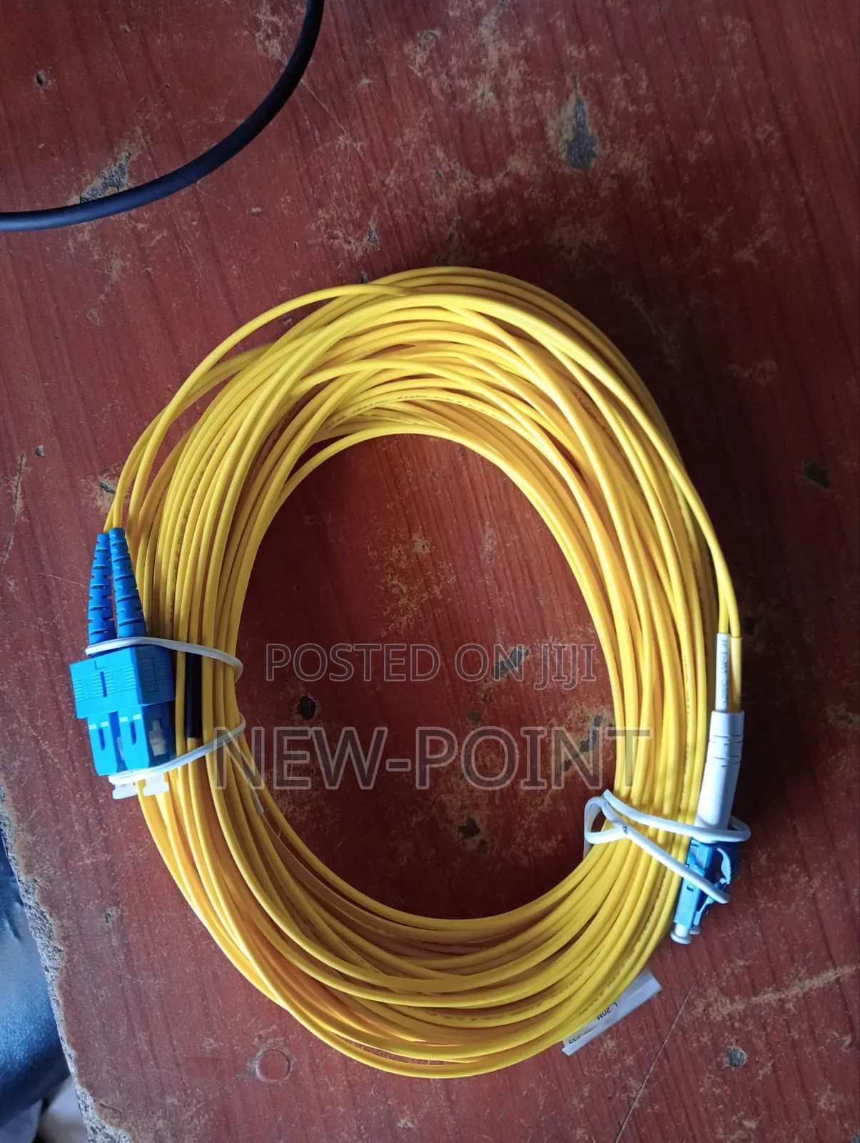 20m Lc-Sc Single Mode Fiber Optic Patch Cord – Duplex Yellow Cable