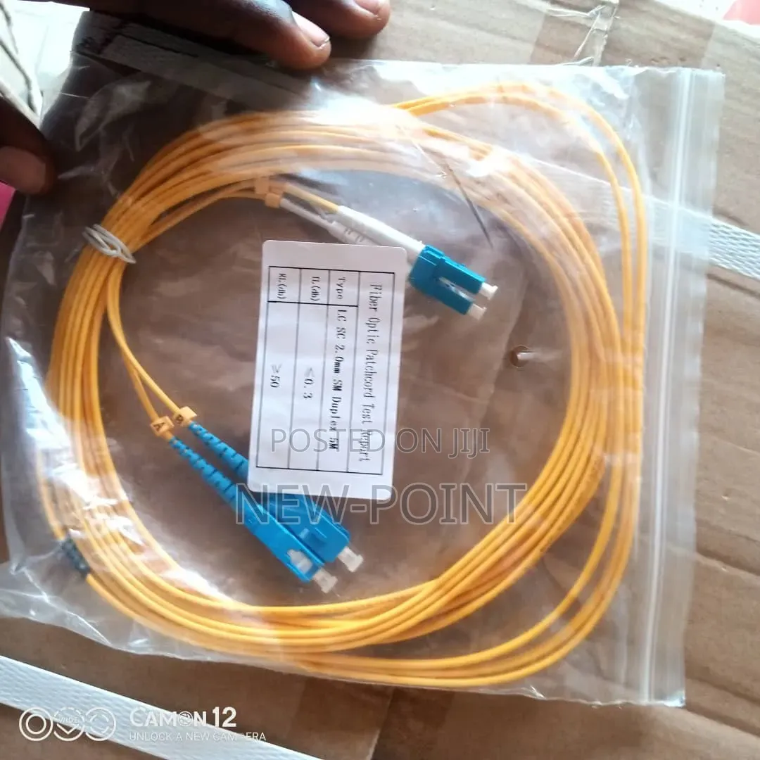 20m Lc-Sc Single Mode Fiber Optic Patch Cord – Duplex Yellow Cable
