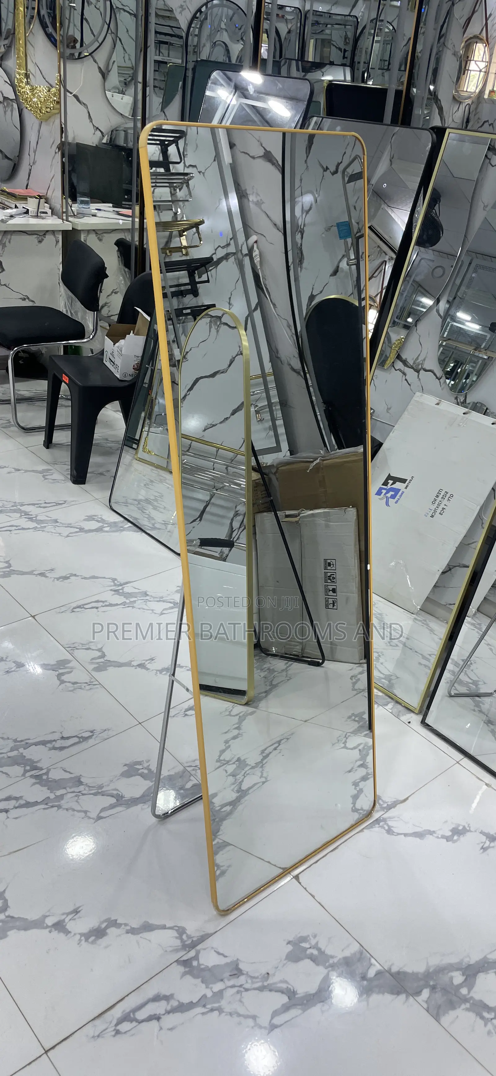 Gold Standing Dressing Mirror