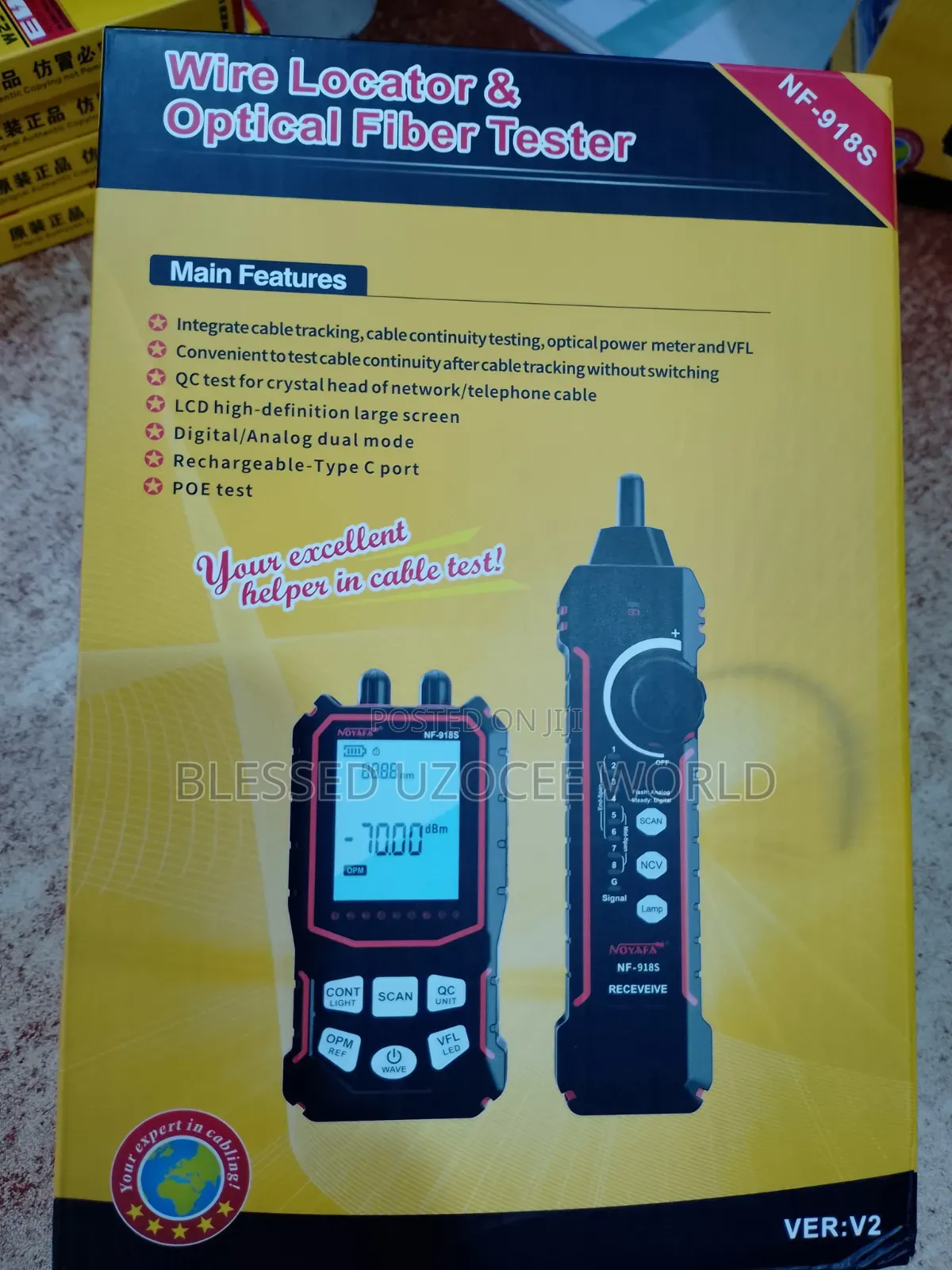 Noyafa Nf-918s Optical Fiber+Rj45 Network Cable WireLocator TesterTool