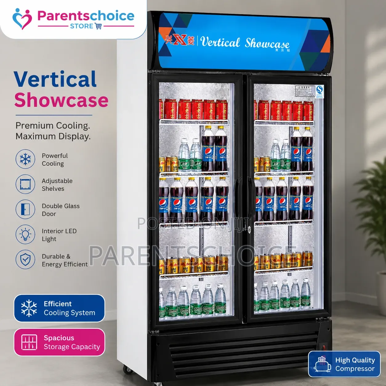 Double Door / Single Vertical Showcase