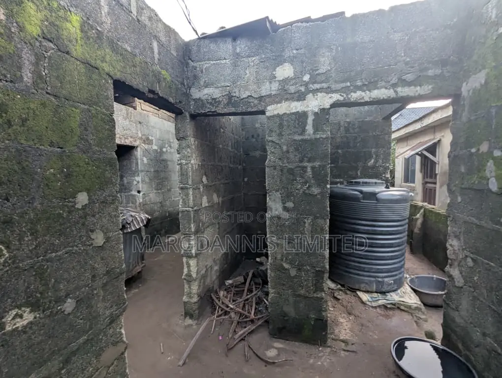For Sale, Half Plot of Land + Uncompleted 5 Beds Bungalow, Off Igbe Ik